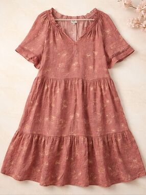 Wonderly SPRING summer Maxi Dress Tiered FLAIR Size 2x Indepedant SLIP New